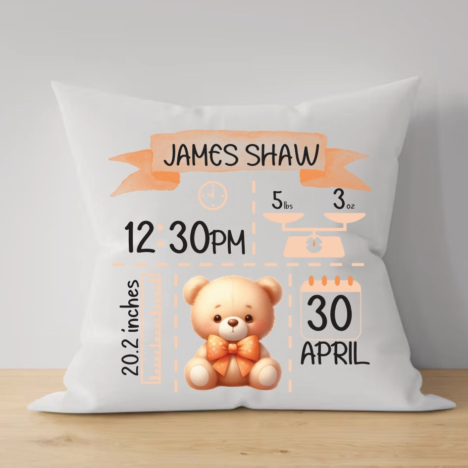 Baby Arrival Teddy Keepsake Pillows