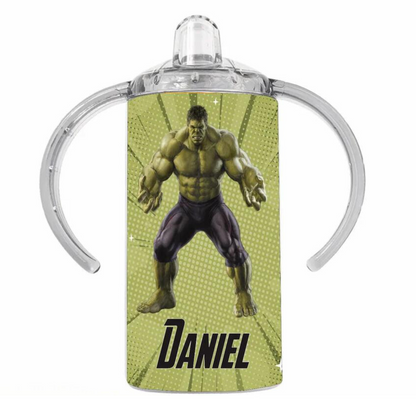 Personalised Hulk Cartoon Sippy Cups