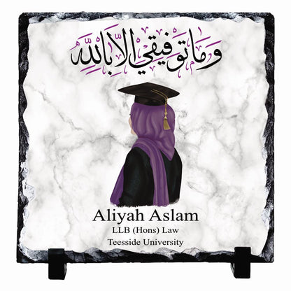 Hijabi Personalised Graduation Rock Slates