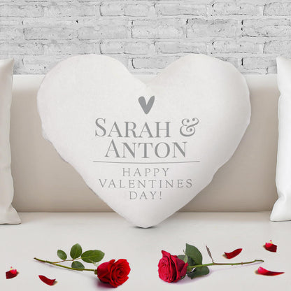 Valentine Heart Shaped Personalised Pillow