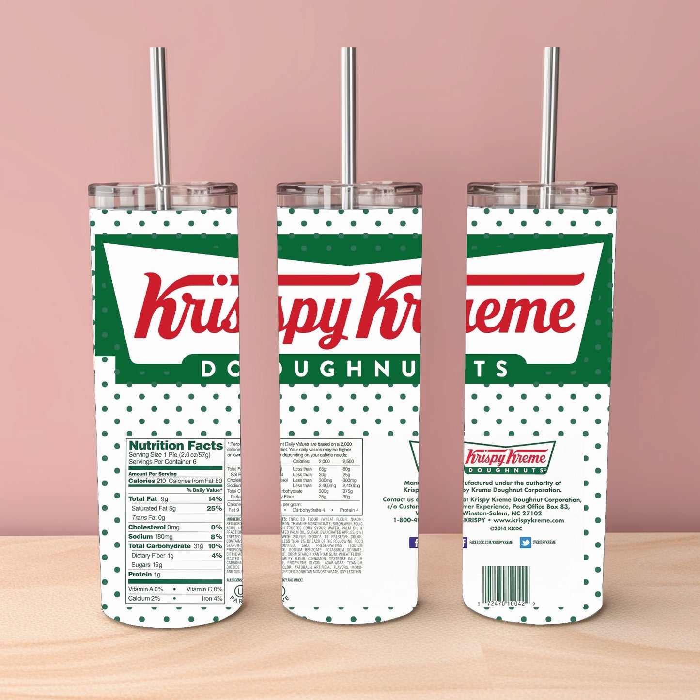 Personalised Doughnut Themed Tumbler