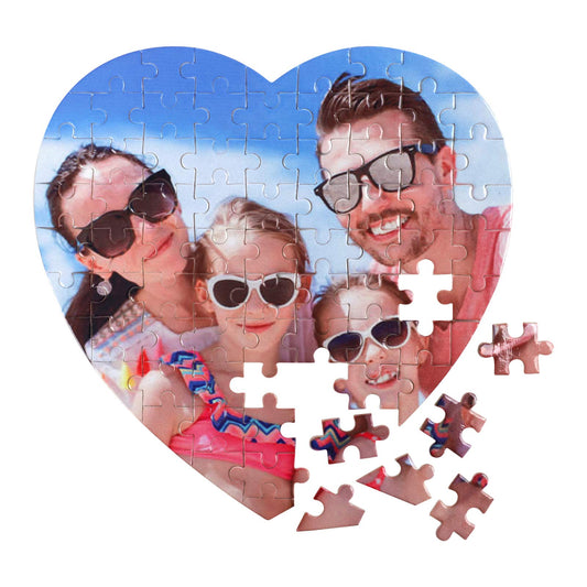 Your Own Photo Personalised Heart Jigsaw Puzzle