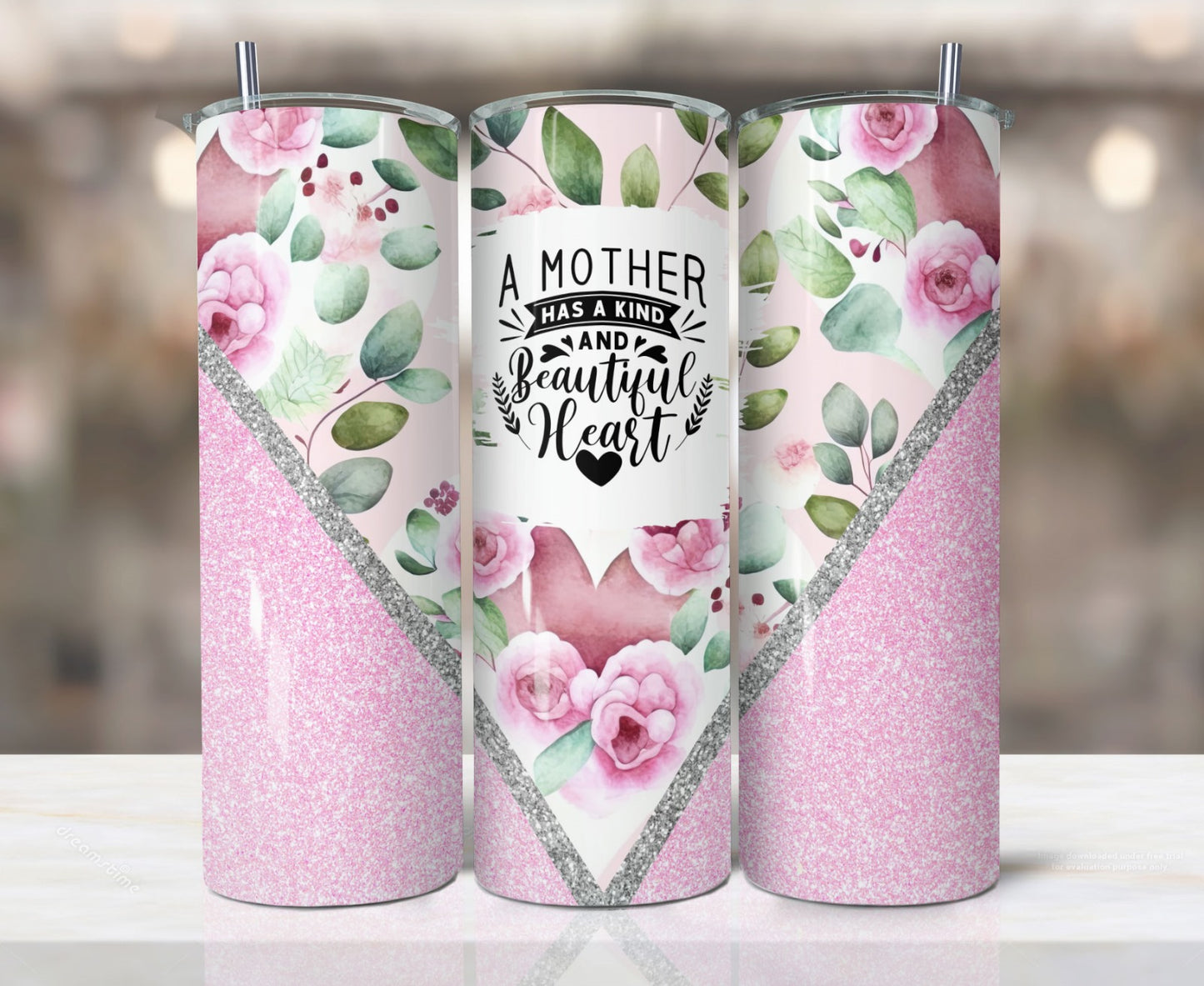 Kind and Beautiful Heart Mom Tumbler