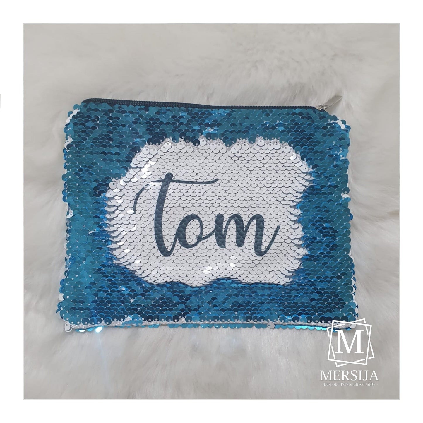 Sequin Cosmetic Personalised Pouch / Make Up Bag