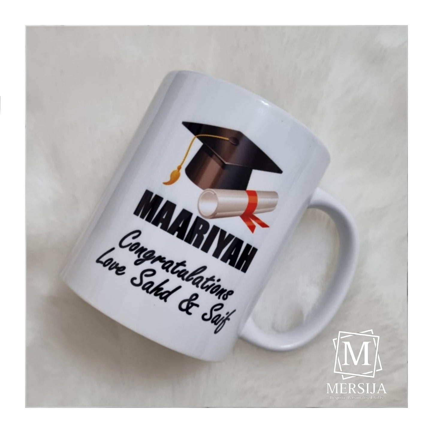 Graduation Hat Personalised Message Mug