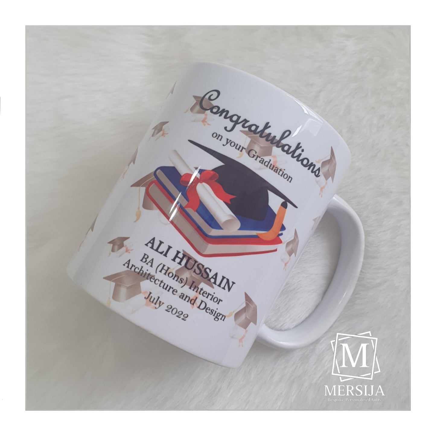 Graduation Hat Personalised Mug & Coaster