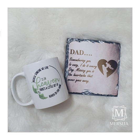 Memorial Rock Slate & Mug Set