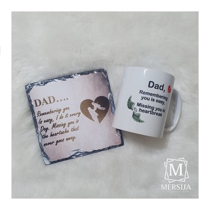 Memorial Rock Slate & Mug Set