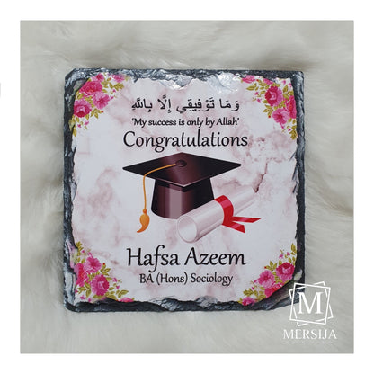 Graduate Hat Personalised Rock Slates