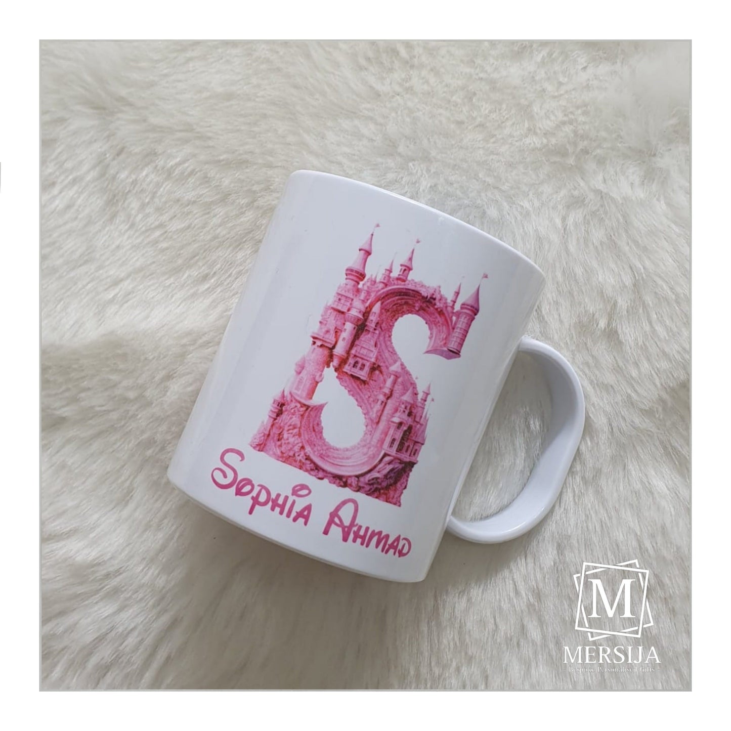 Girls Personalised Castle Mug