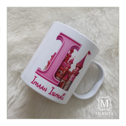 Girls Personalised Castle Mug