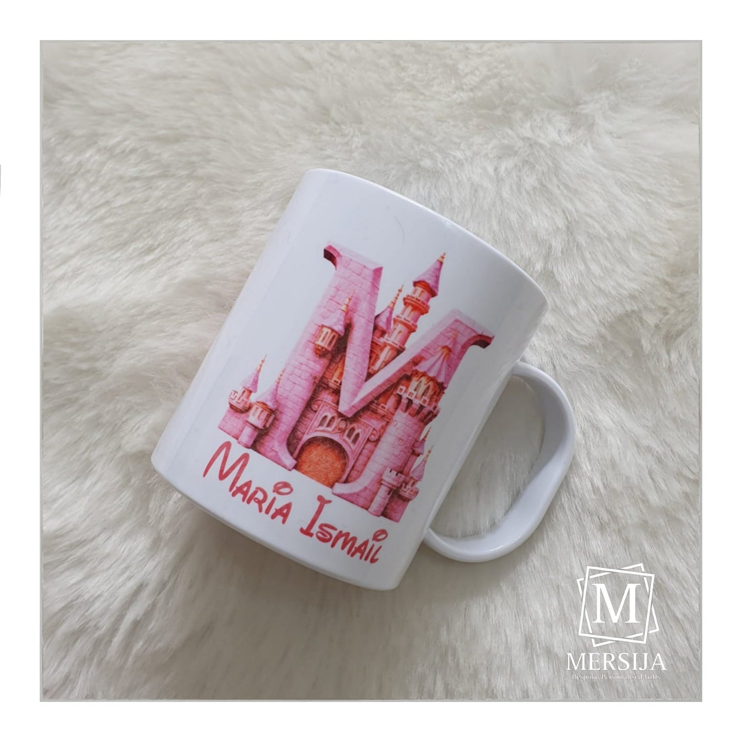 Girls Personalised Castle Mug