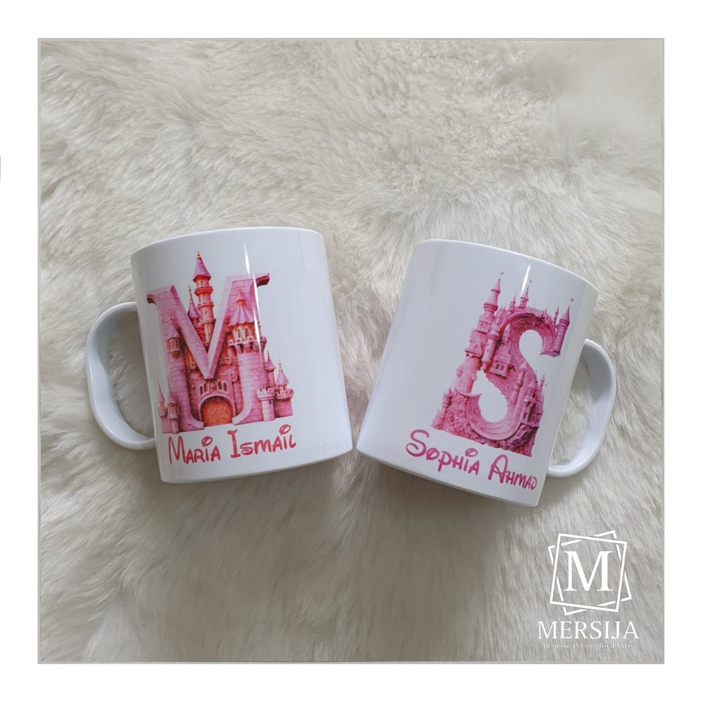 Girls Personalised Castle Mug