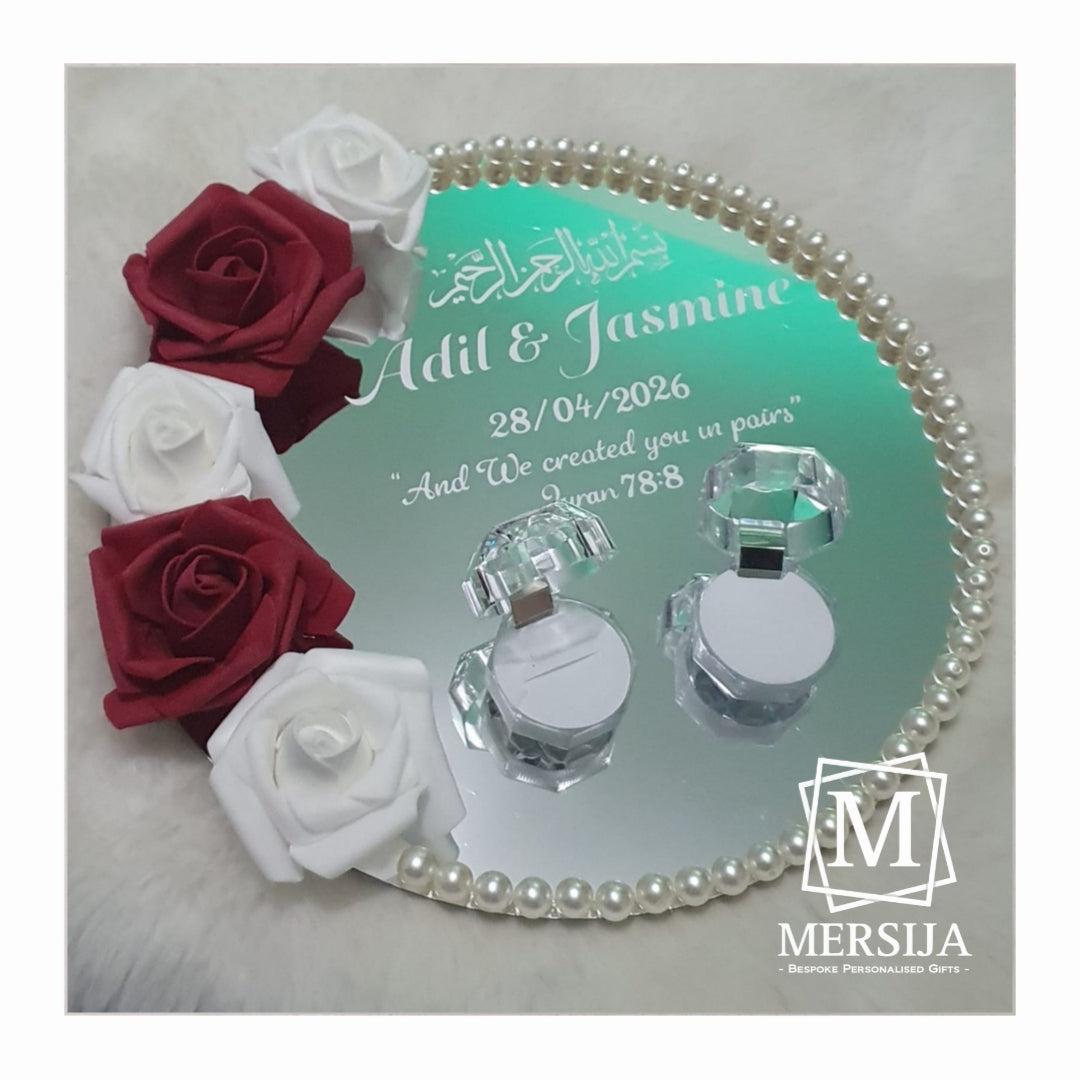 Personalised Wedding Ring Plate
