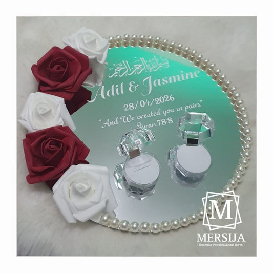 Personalised Wedding Ring Plate