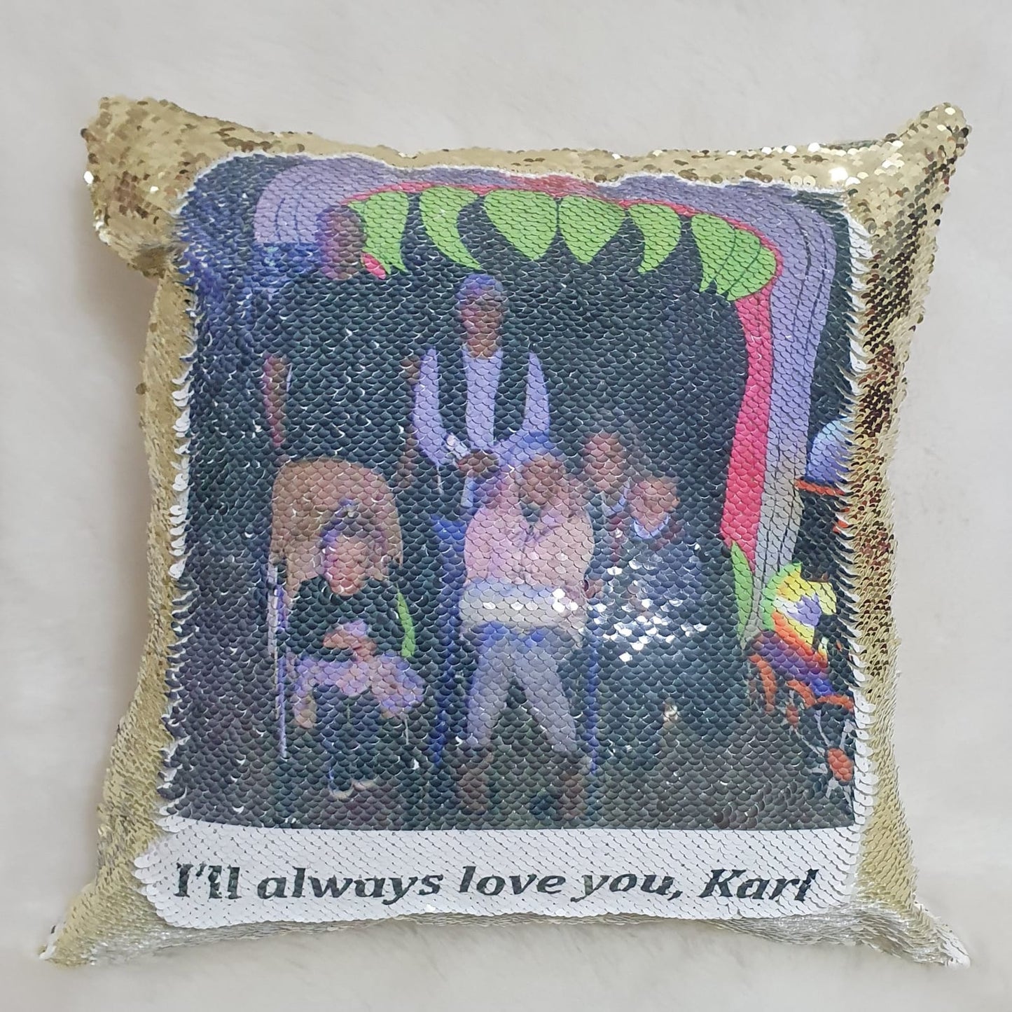 Your Own Photo Personalised Sequin Pillows