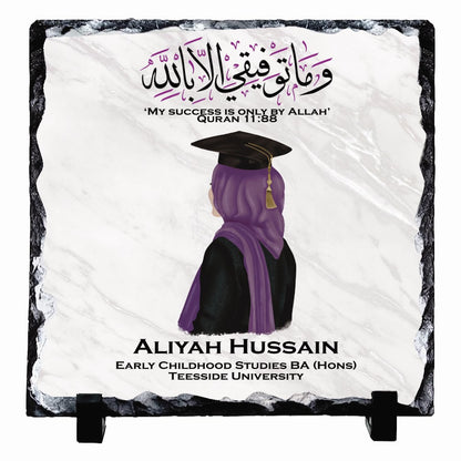 Hijabi Personalised Graduation Rock Slates