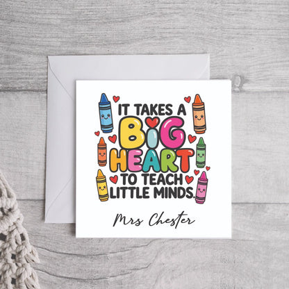 Personalised Teacher Cards