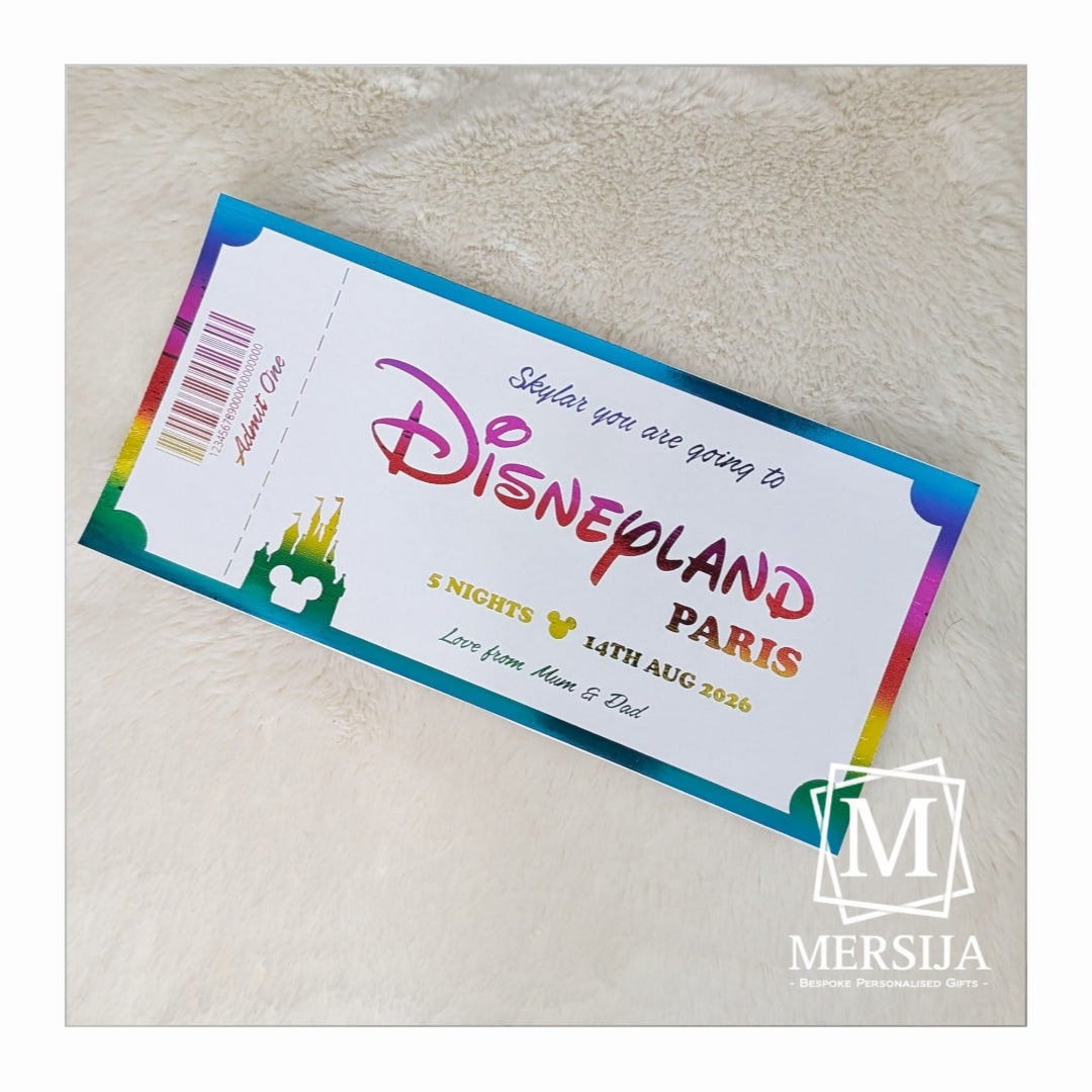 Personalised Disney Foil Ticket