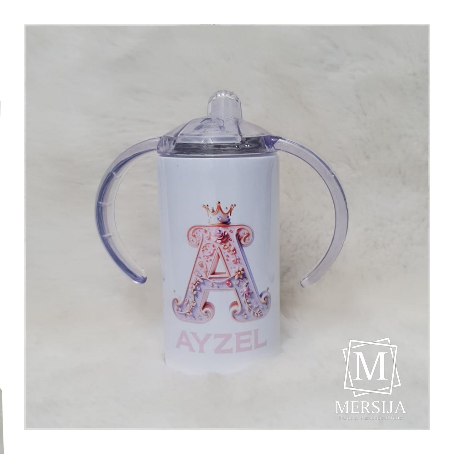 Personalised Alphabet Crown Jewel Sippy Cups