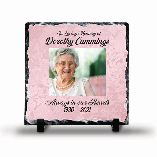 Pink Memorial Rock Slate