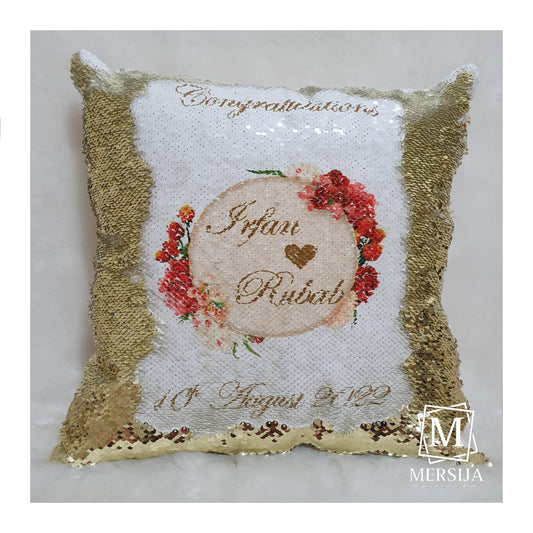 Wedding/Anniversary Personalised Sequin Pillows