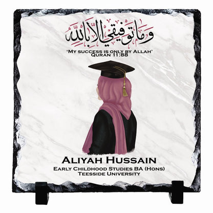 Hijabi Personalised Graduation Rock Slates