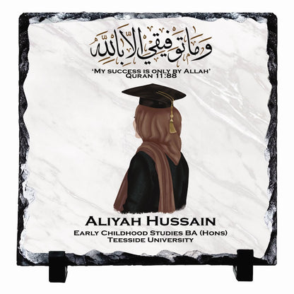 Hijabi Personalised Graduation Rock Slates