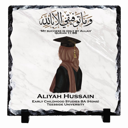 Hijabi Personalised Graduation Rock Slates