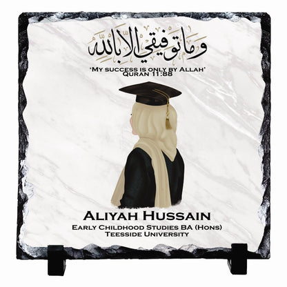 Hijabi Personalised Graduation Rock Slates