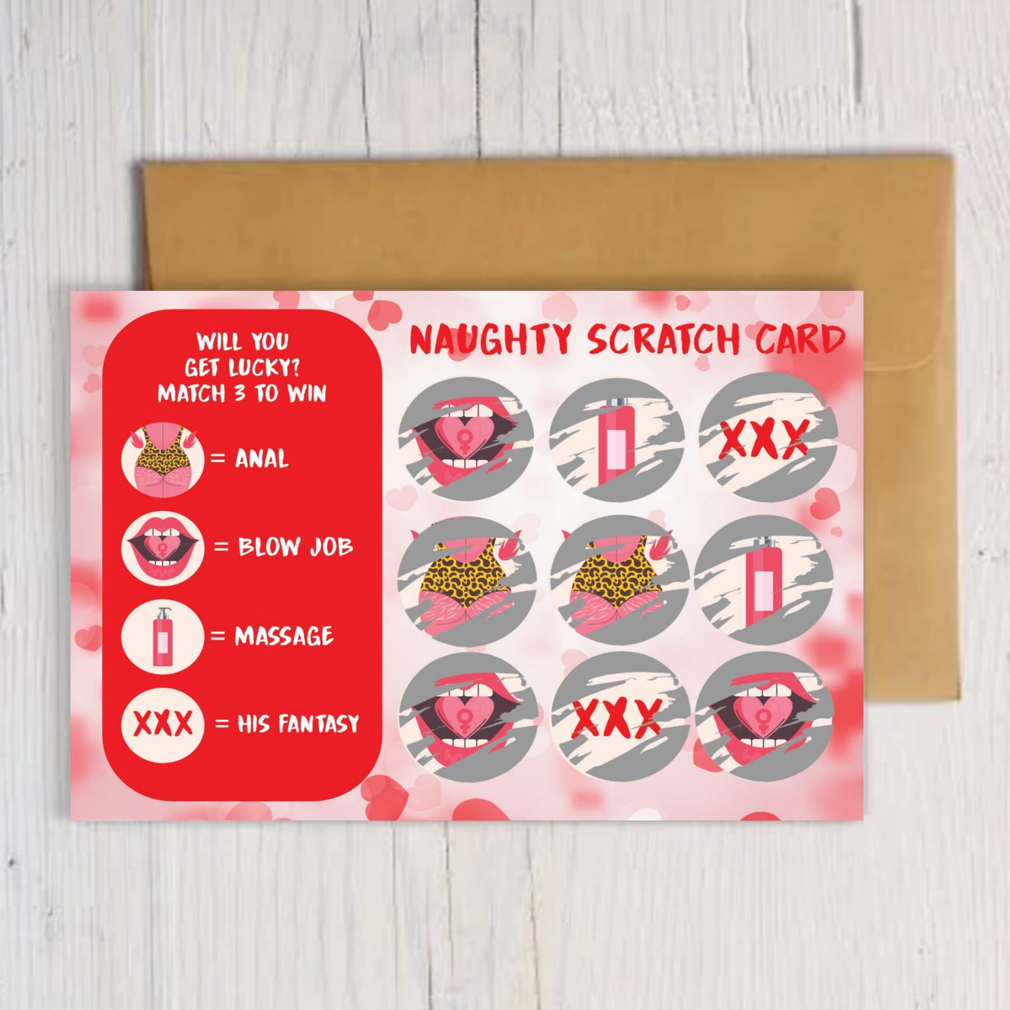 Personalised 'Adult' Naughty Scratch Cards