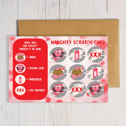 Personalised 'Adult' Naughty Scratch Cards
