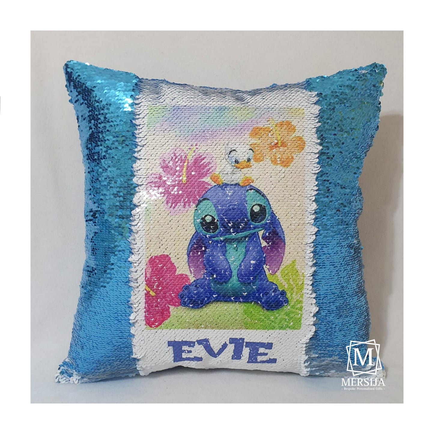 Children's Character Personalised Sequin Pillow