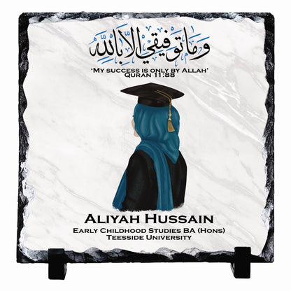 Hijabi Personalised Graduation Rock Slates