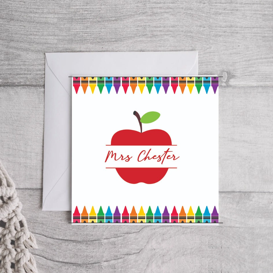 Personalised Teacher Cards