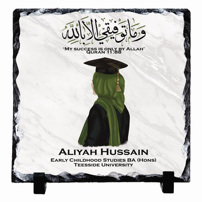 Hijabi Personalised Graduation Rock Slates