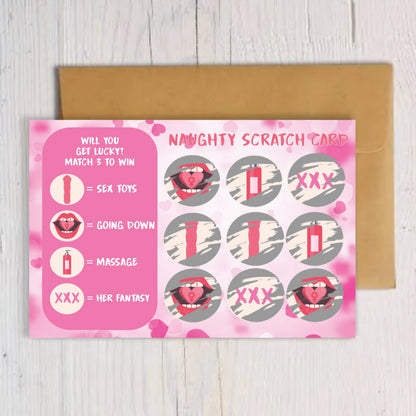 Personalised 'Adult' Naughty Scratch Cards